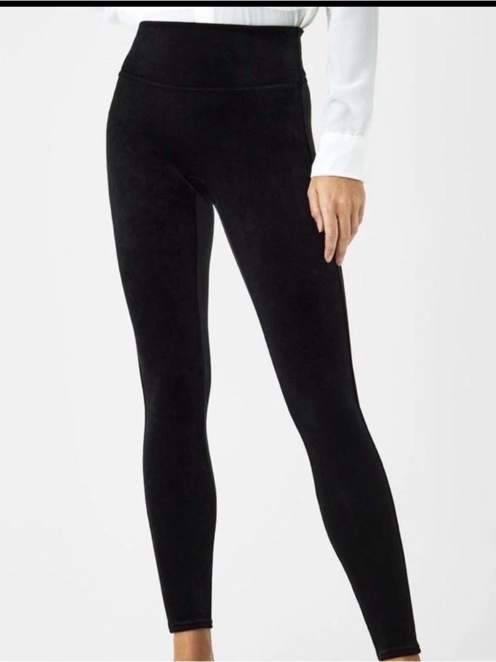 NWT Spanx High Waisted Velvet Leggings Shapewear XL Black